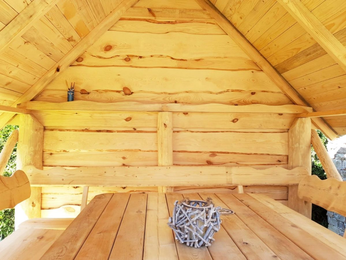 250 | 250 Rustic Timber Log Gazebo - Out of the Woods Gazebos