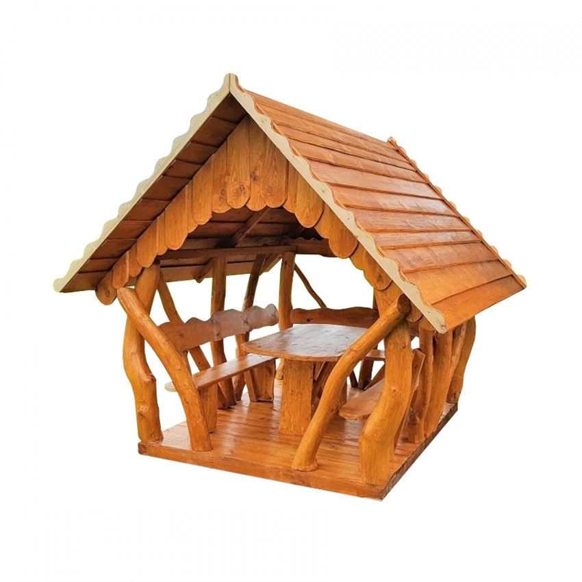 200 x 250 Rustic Log Garden Gazebo 200 x 250 Rustic Log Garden Gazebo