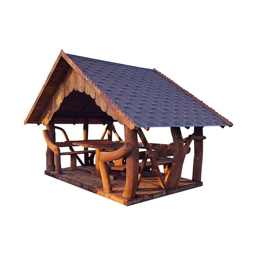 200 x 300 Rustic Log Garden Gazebo 200 x 300 Rustic Log Garden Gazebo