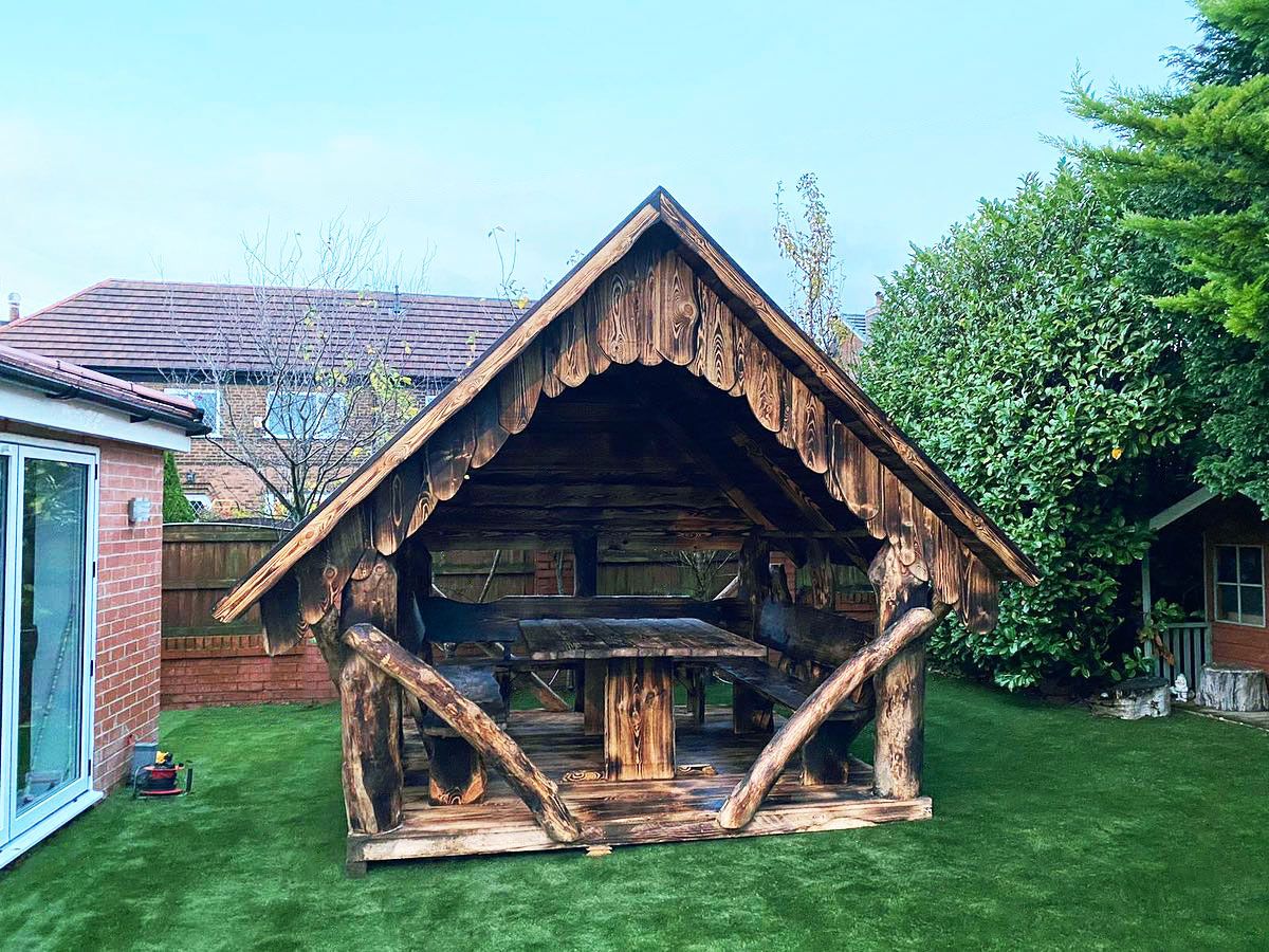 250 | 250 Rustic Timber Log Gazebo - Out of the Woods Gazebos